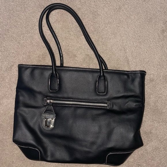 Victoria's Secret Handbags - Victoria's Secret‎ Black Faux Leather Handbag Shoulder Bag